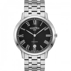 Roamer 515811 41 52 50 Ρολόι Μπαταρίας με Μεταλλικό Μπρασελέ σε Ασημί χρώμα 30 mm